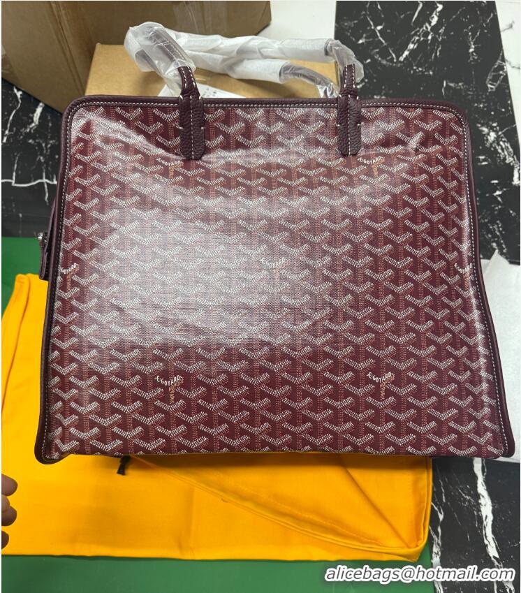 Super Quality Goyard Original Sac Hardy Tote Bag 8955 Burgundy