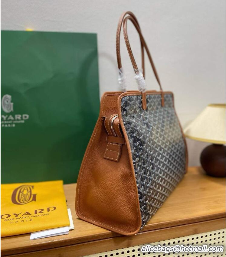 Top Sell Goyard Original Sac Hardy Bag 8955 Black And Tan