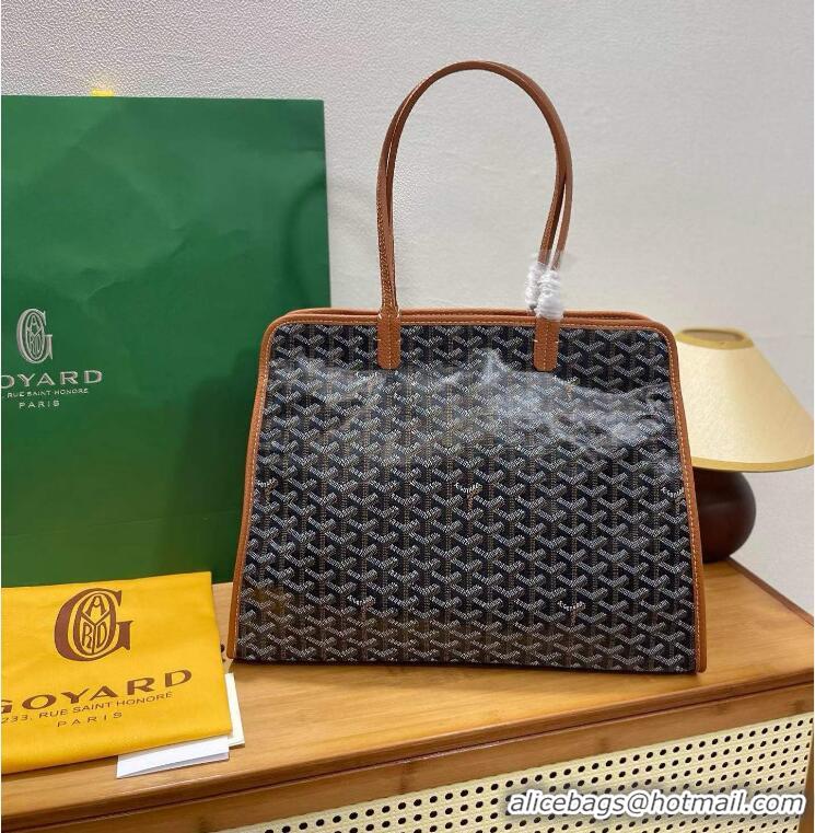 Top Sell Goyard Original Sac Hardy Bag 8955 Black And Tan