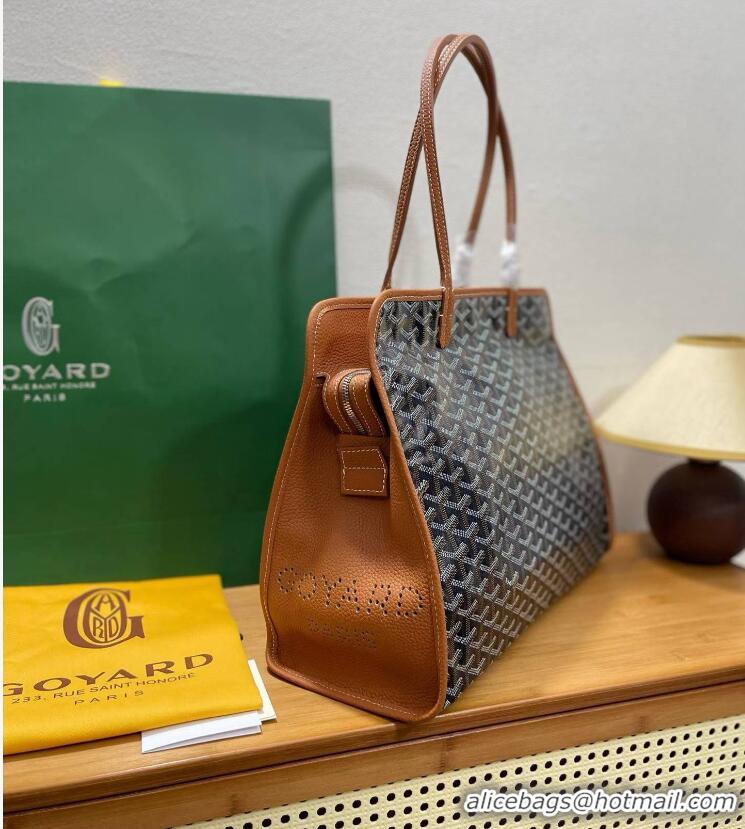 Top Sell Goyard Original Sac Hardy Bag 8955 Black And Tan