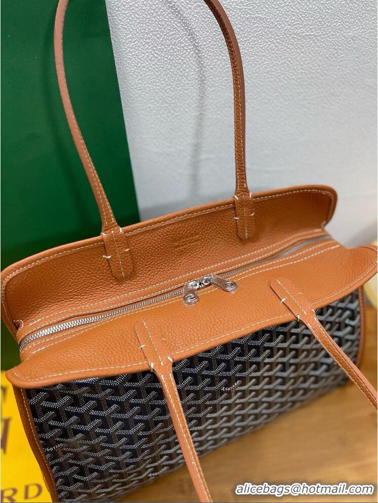 Top Sell Goyard Original Sac Hardy Bag 8955 Black And Tan