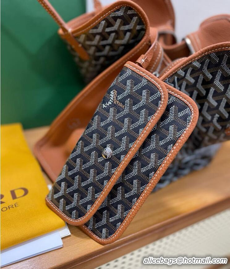 Top Sell Goyard Original Sac Hardy Bag 8955 Black And Tan