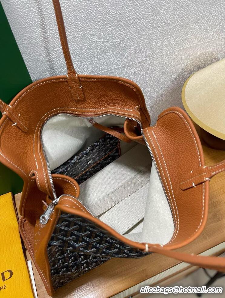 Top Sell Goyard Original Sac Hardy Bag 8955 Black And Tan