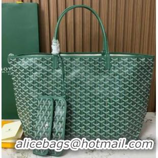 Buy Discount Goyard Original Saint Louis Tote Bag GM 18212 Green