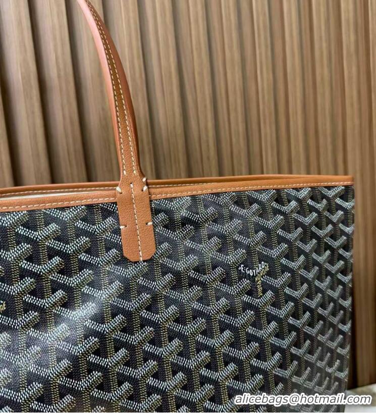 Cheap Goyard Original Saint Louis Tote Bag GM 18212 Black And Tan