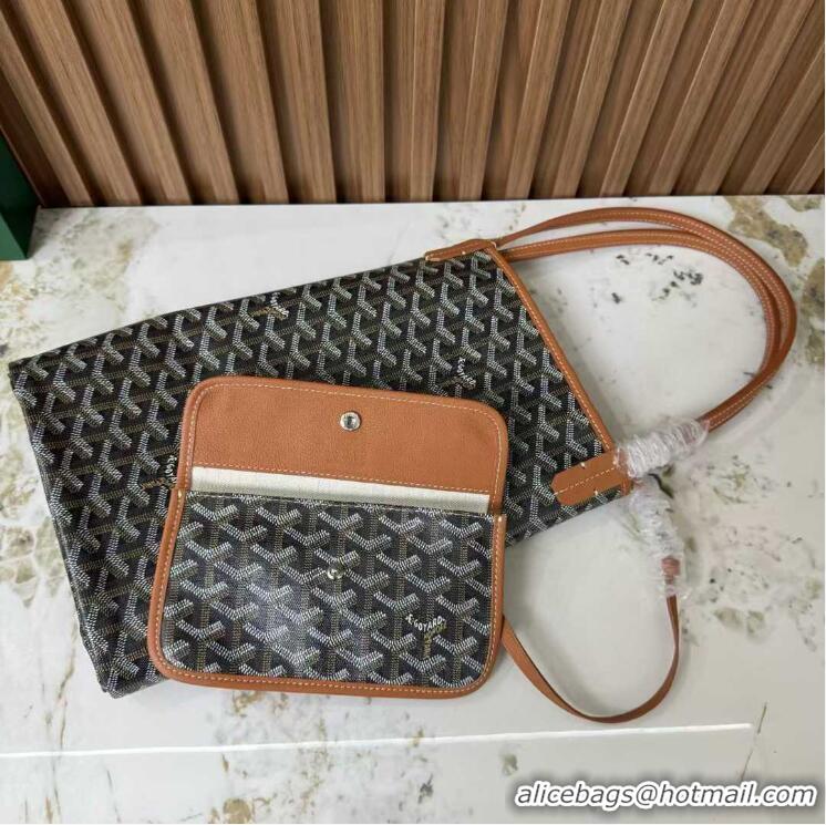 Cheap Goyard Original Saint Louis Tote Bag GM 18212 Black And Tan
