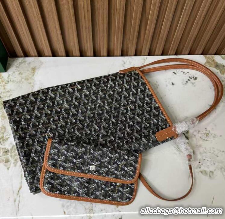 Cheap Goyard Original Saint Louis Tote Bag GM 18212 Black And Tan