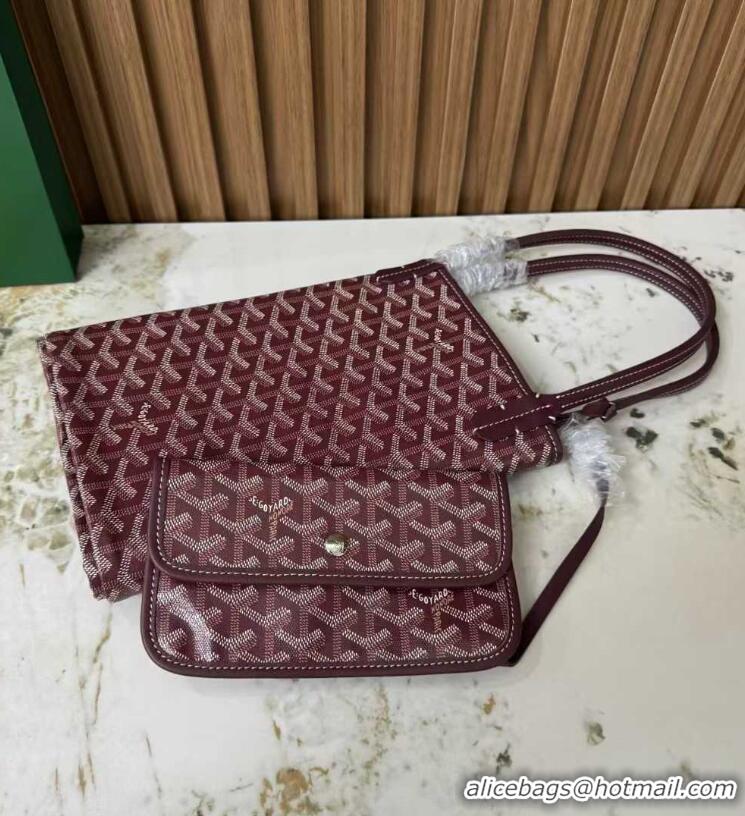 Top Quality Goyard Original St Louis Tote PM 18212 Bungundy