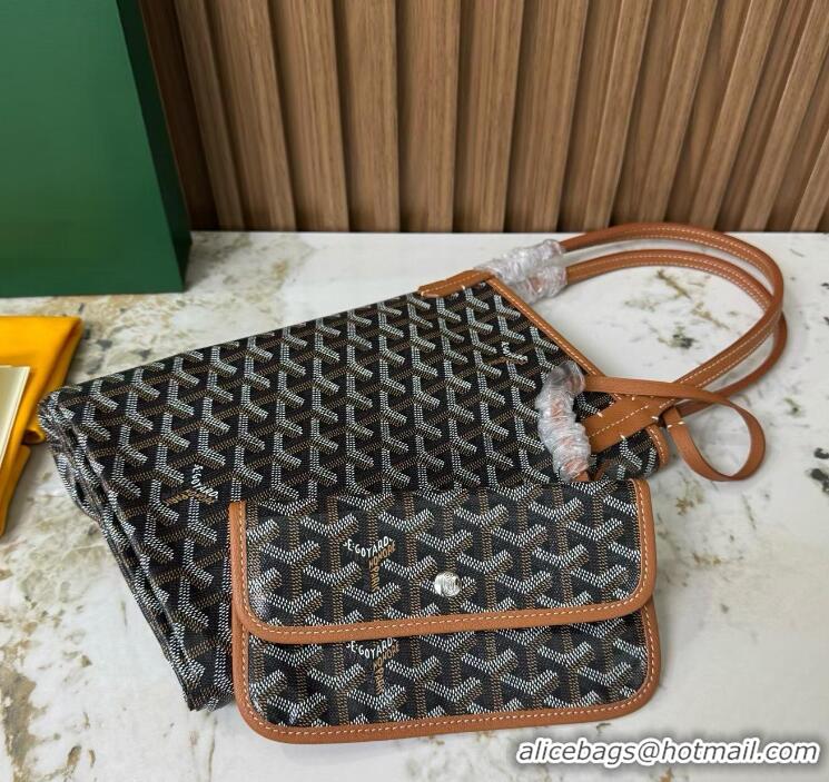 Discount Goyard  Original St Louis Tote PM 18212 Black And Tan