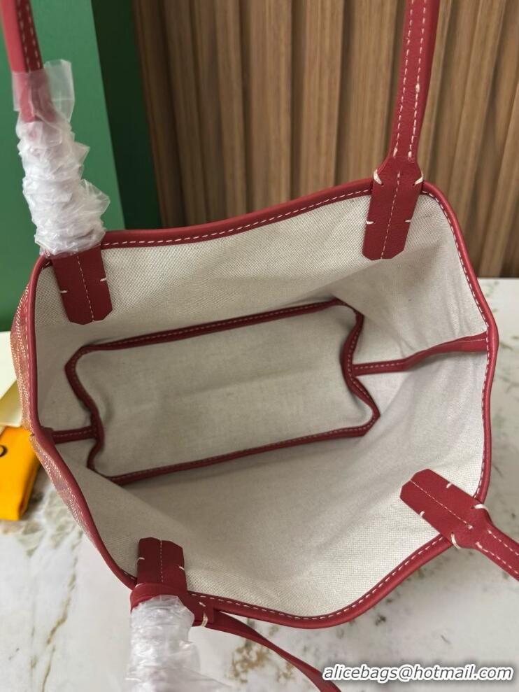 Luxury Imitation Goyard Original Saint Louis Tote MINI 18212 Red