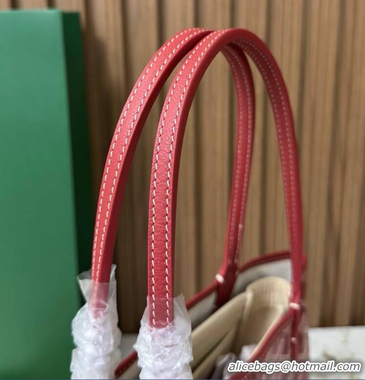 Luxury Imitation Goyard Original Saint Louis Tote MINI 18212 Red