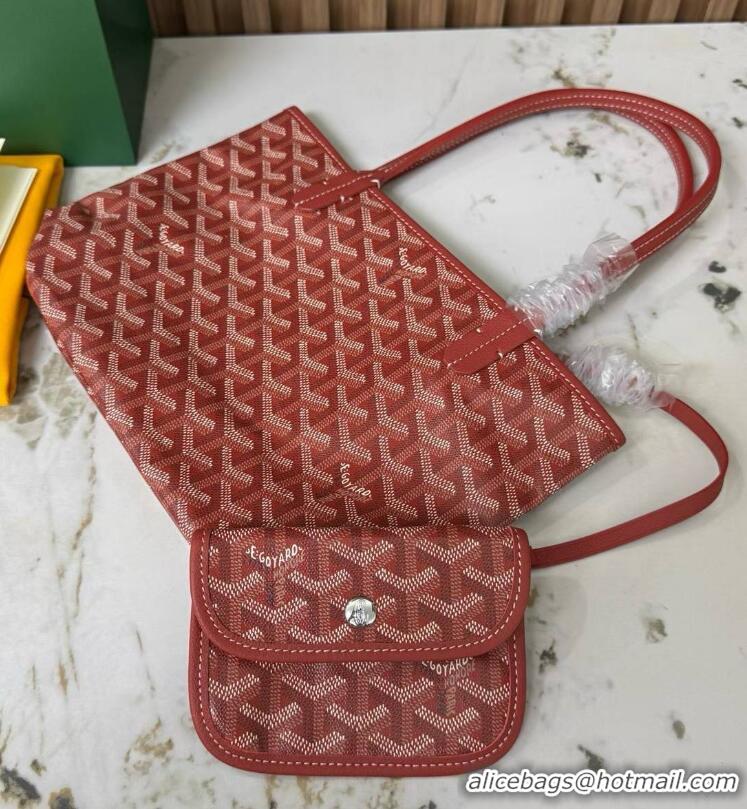 Luxury Imitation Goyard Original Saint Louis Tote MINI 18212 Red