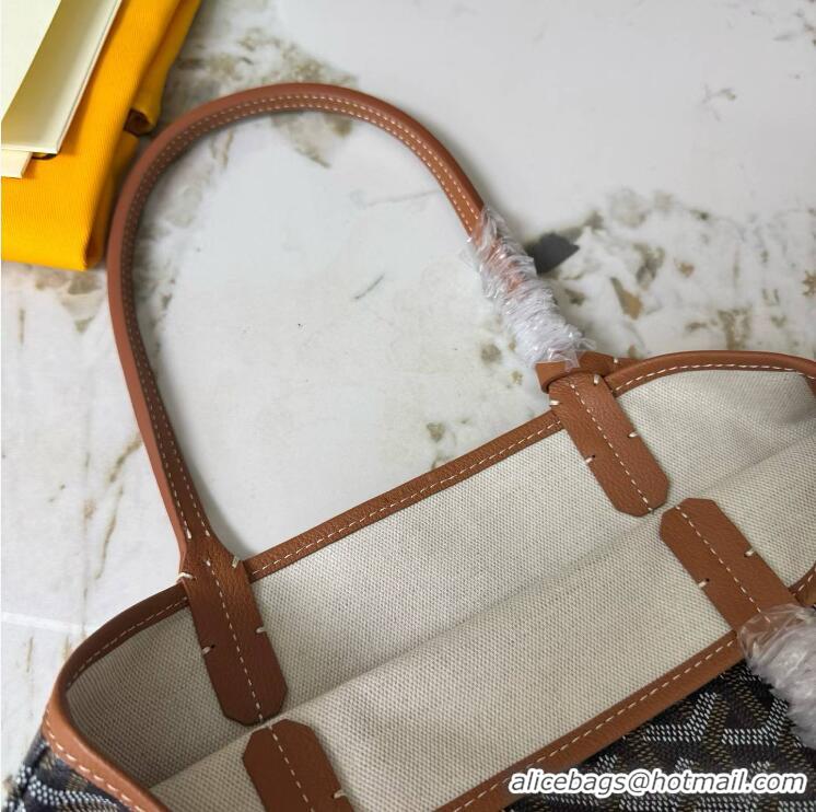 Top Design Goyard Original Saint Louis Tote MINI 18212 Black And Tan