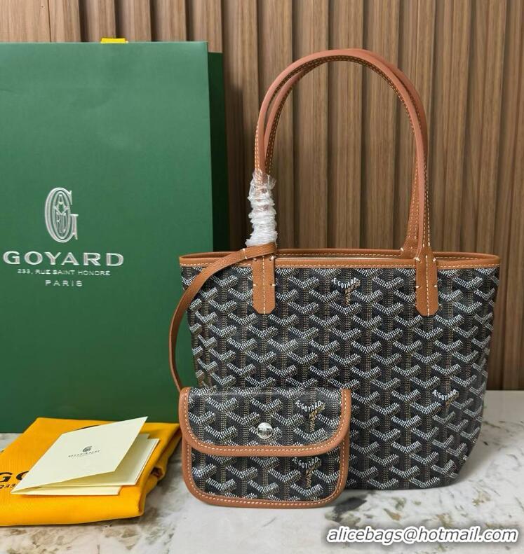 Top Design Goyard Original Saint Louis Tote MINI 18212 Black And Tan