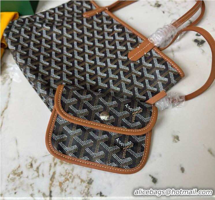 Top Design Goyard Original Saint Louis Tote MINI 18212 Black And Tan
