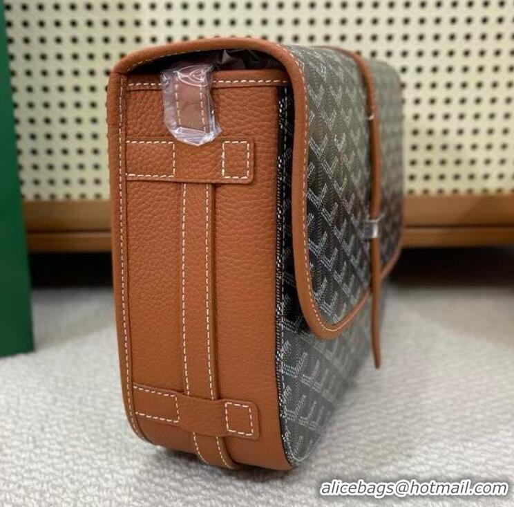 Discount Goyard New Design Original Messenger Bag GM 8962 Black And Tan