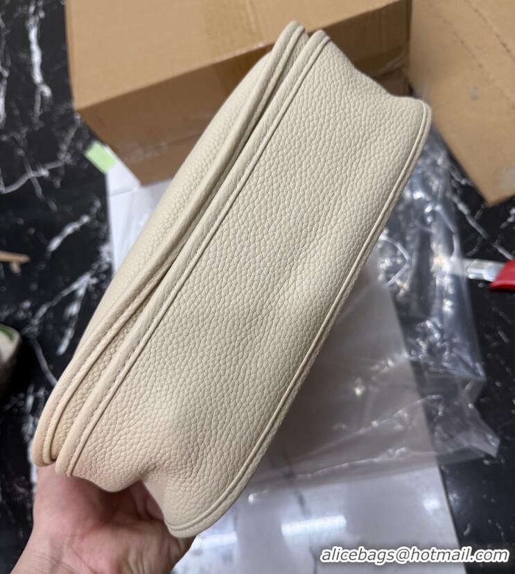Sumptuous Hermes Togo Leather Evelyne III PM Bag H091401 creamy