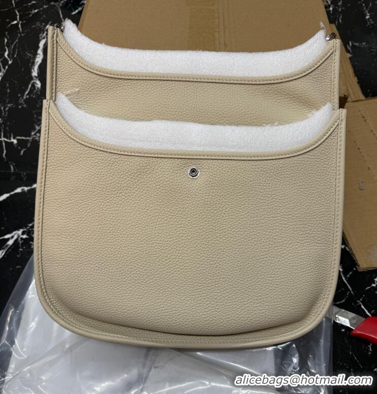 Sumptuous Hermes Togo Leather Evelyne III PM Bag H091401 creamy