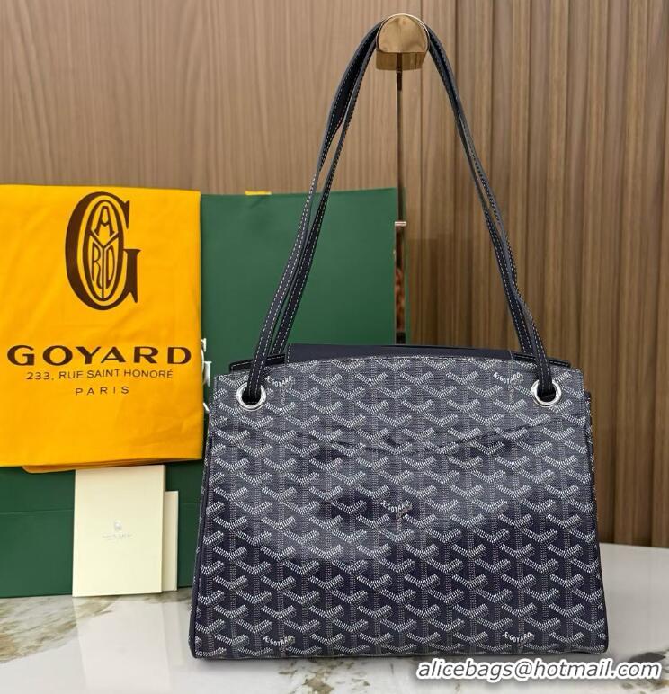 Discount Goyard Original Rouette Shoulder Tote Bag 00315 Navy Blue