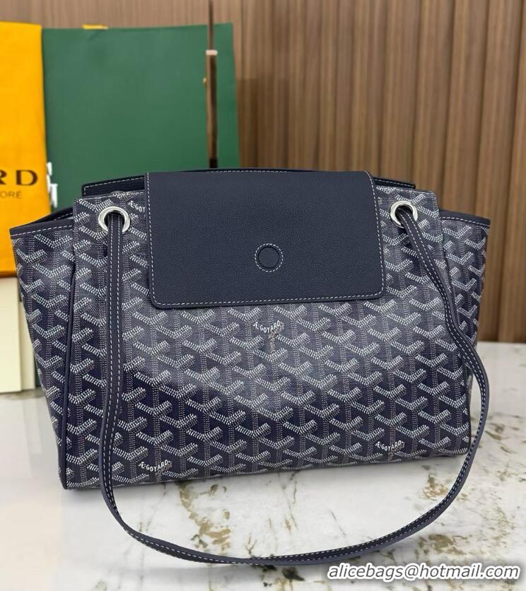 Discount Goyard Original Rouette Shoulder Tote Bag 00315 Navy Blue