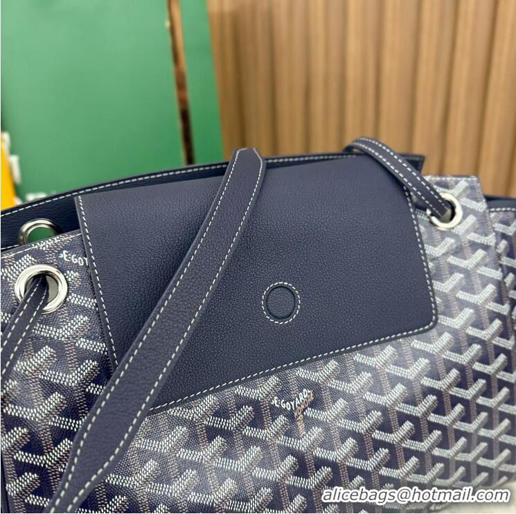 Discount Goyard Original Rouette Shoulder Tote Bag 00315 Navy Blue
