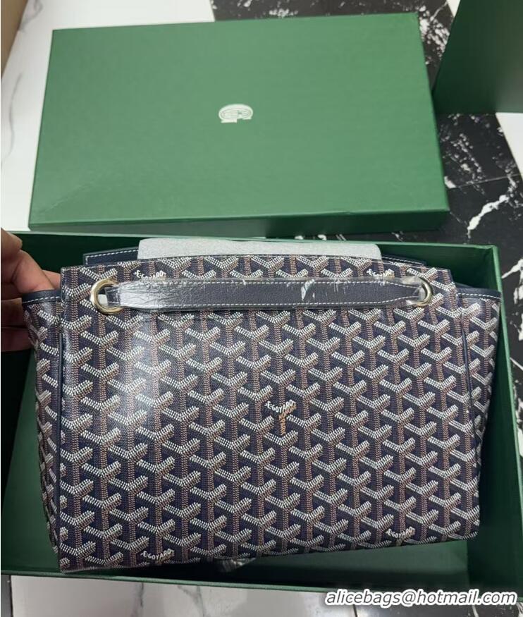 Discount Goyard Original Rouette Shoulder Tote Bag 00315 Navy Blue