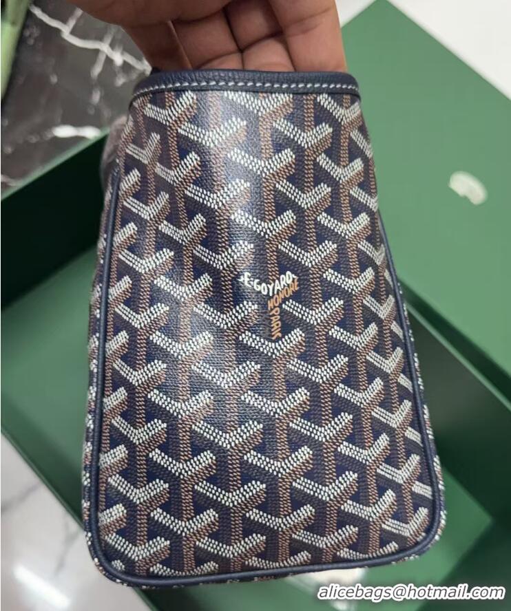 Discount Goyard Original Rouette Shoulder Tote Bag 00315 Navy Blue