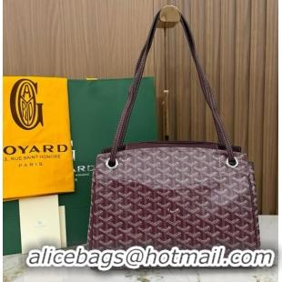 Best Price Goyard Original Rouette Shoulder Tote Bag 00315 Burgundy
