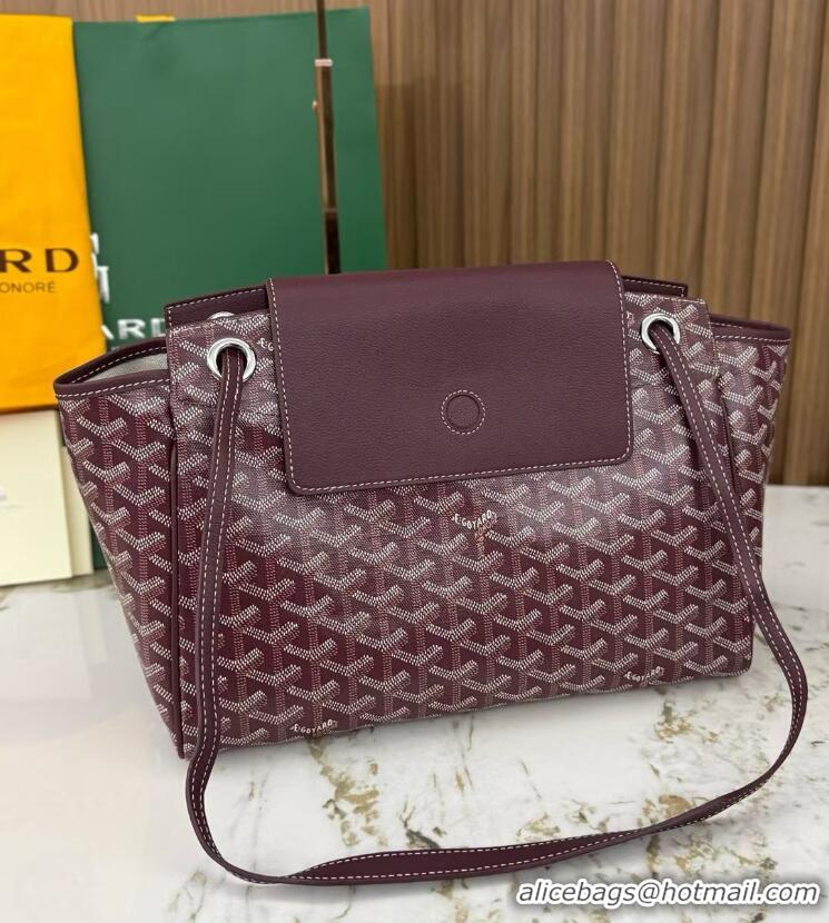 Best Price Goyard Original Rouette Shoulder Tote Bag 00315 Burgundy