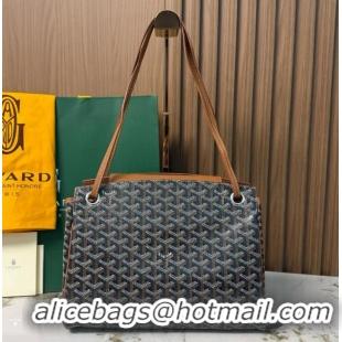Inexpensive Goyard Original Rouette Shoulder Tote Bag 00315 Black And Tan