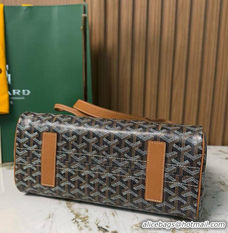 Inexpensive Goyard Original Rouette Shoulder Tote Bag 00315 Black And Tan