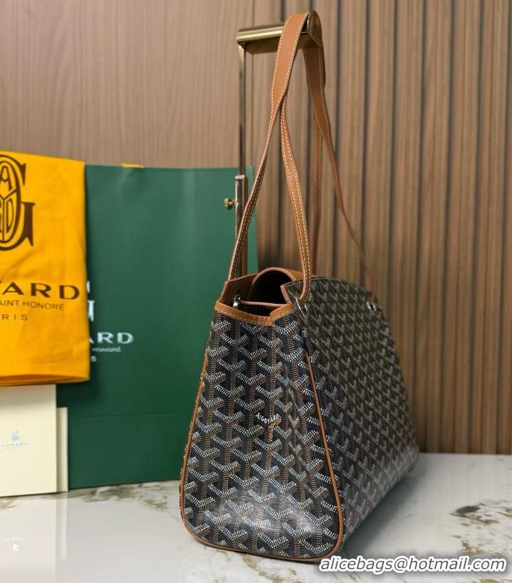 Inexpensive Goyard Original Rouette Shoulder Tote Bag 00315 Black And Tan