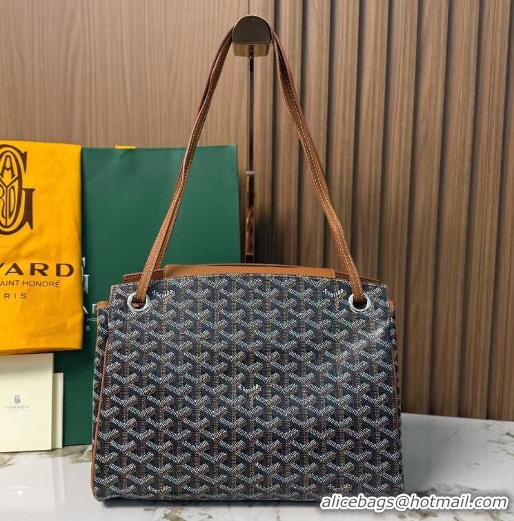 Inexpensive Goyard Original Rouette Shoulder Tote Bag 00315 Black And Tan