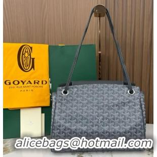 Duplicate Goyard Original Rouette Shoulder Tote Bag 00315 Dark Grey