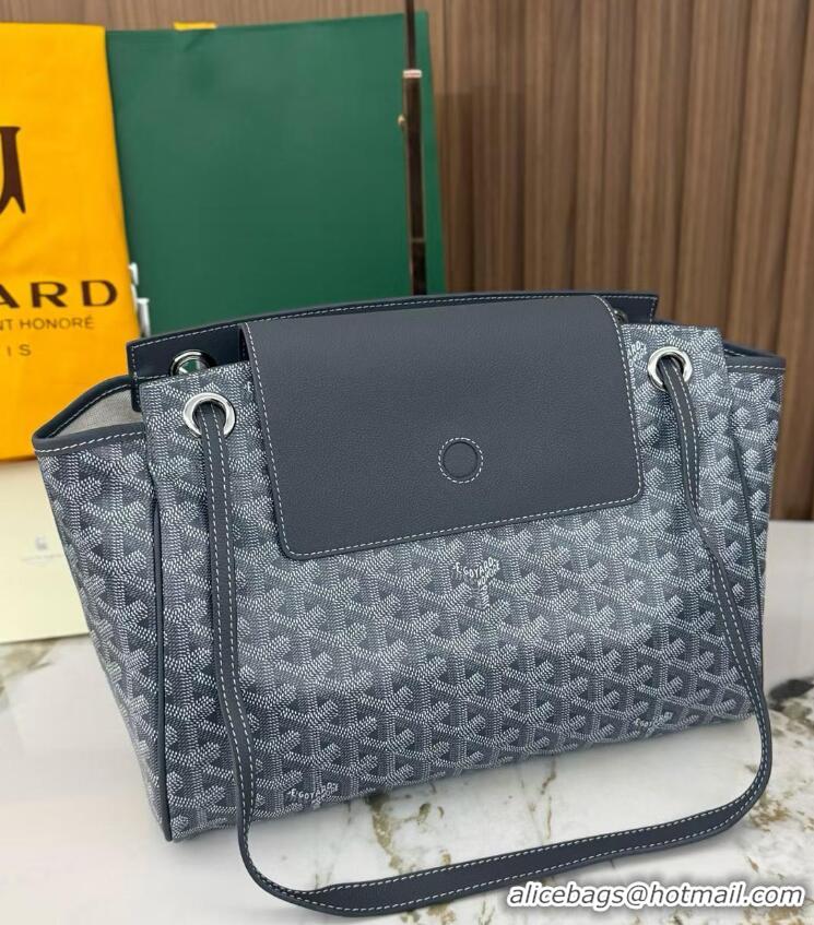 Duplicate Goyard Original Rouette Shoulder Tote Bag 00315 Dark Grey