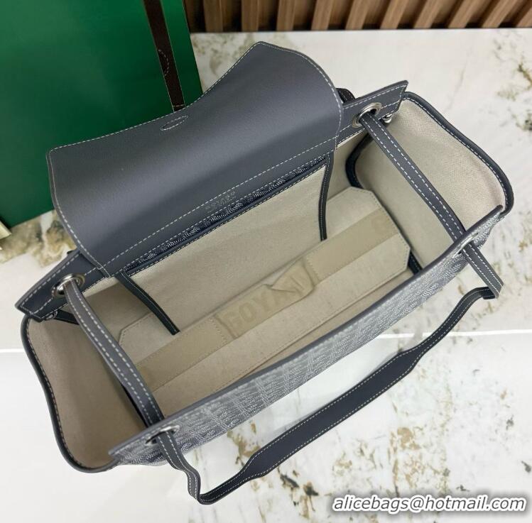 Duplicate Goyard Original Rouette Shoulder Tote Bag 00315 Dark Grey