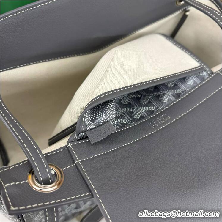 Duplicate Goyard Original Rouette Shoulder Tote Bag 00315 Dark Grey