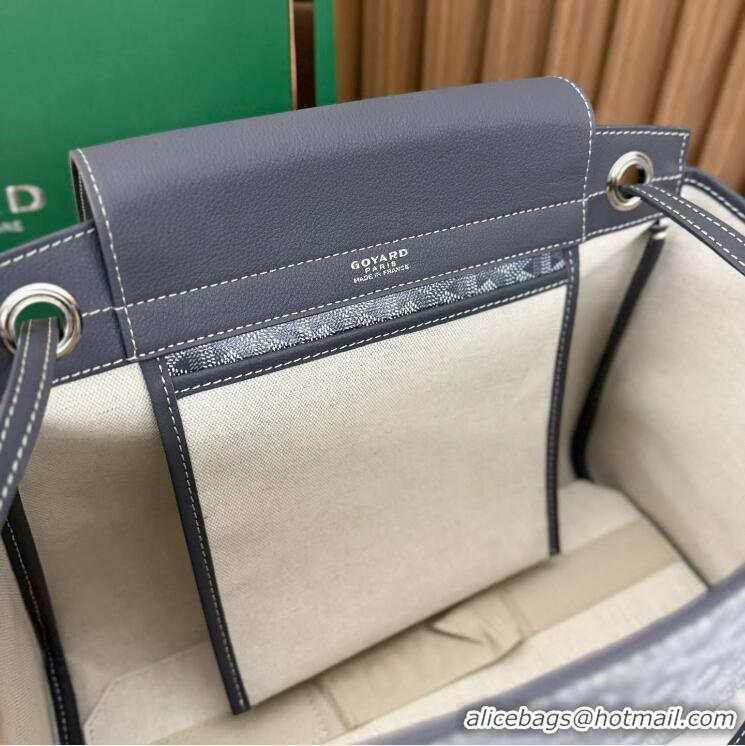 Duplicate Goyard Original Rouette Shoulder Tote Bag 00315 Dark Grey
