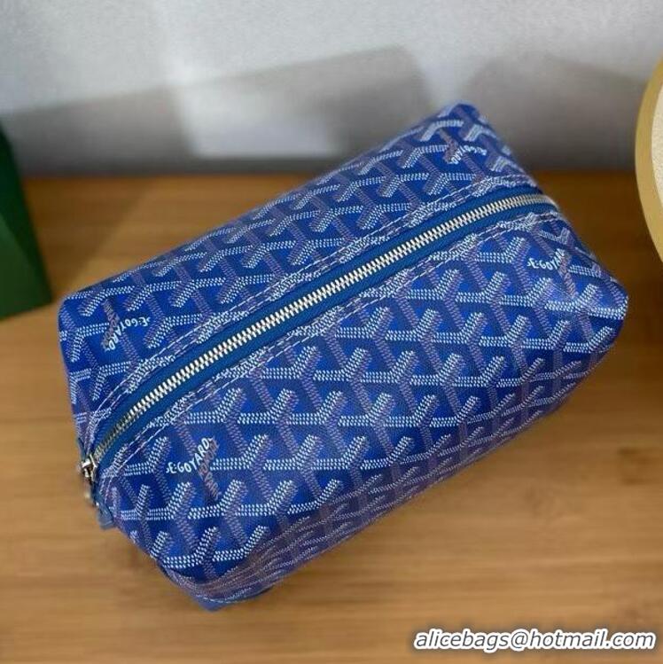 AAAAA Discount Goyard Boeing 25 Travel Toilet Bag G8741 Light Blue