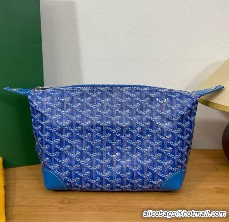 AAAAA Discount Goyard Boeing 25 Travel Toilet Bag G8741 Light Blue