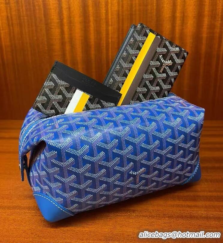 AAAAA Discount Goyard Boeing 25 Travel Toilet Bag G8741 Light Blue