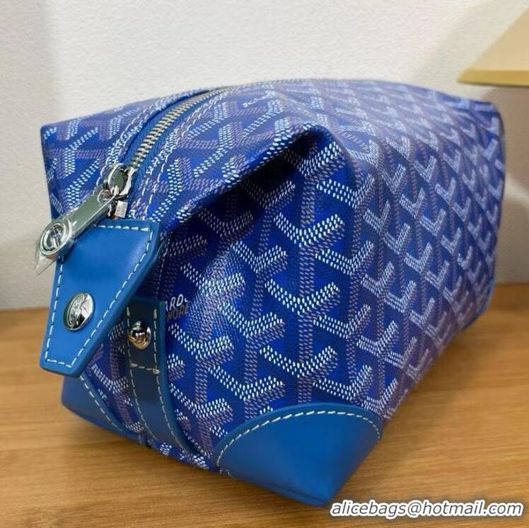 AAAAA Discount Goyard Boeing 25 Travel Toilet Bag G8741 Light Blue