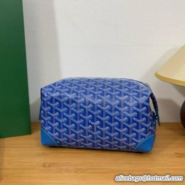 AAAAA Discount Goyard Boeing 25 Travel Toilet Bag G8741 Light Blue