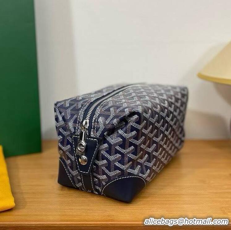New Style Goyard Boeing 25 Travel Toilet Bag G8741 Navy Blue