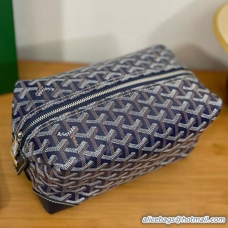 New Style Goyard Boeing 25 Travel Toilet Bag G8741 Navy Blue