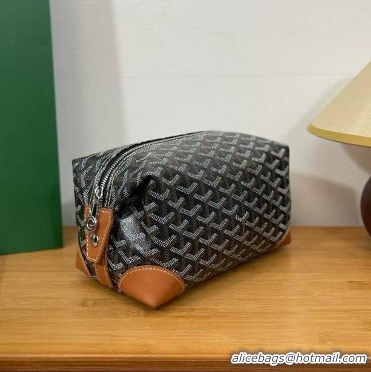 Most Popular Goyard Boeing 25 Travel Toilet Bag G8741 Black And Tan