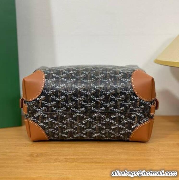 Most Popular Goyard Boeing 25 Travel Toilet Bag G8741 Black And Tan