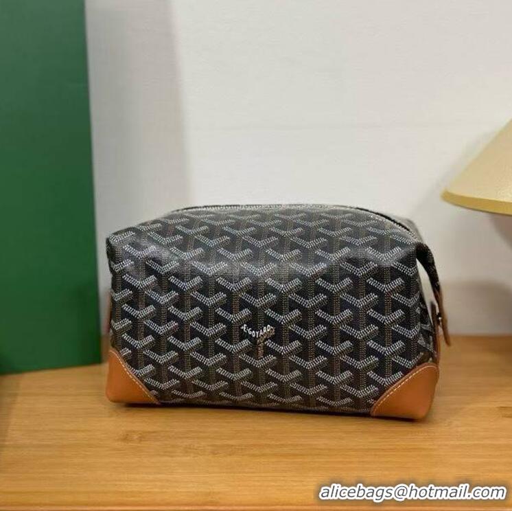 Most Popular Goyard Boeing 25 Travel Toilet Bag G8741 Black And Tan