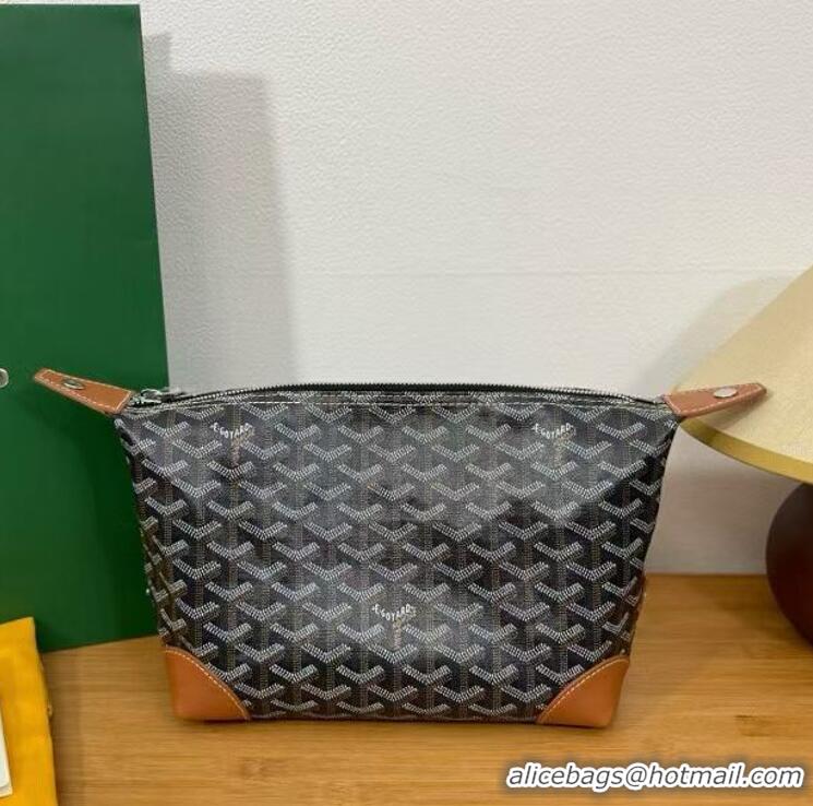 Most Popular Goyard Boeing 25 Travel Toilet Bag G8741 Black And Tan
