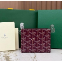 Inexpensive Goyard 8 Card Slots Billfold Wallet 020085a Burgundy